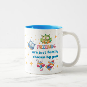 Caneca De Café Em Dois Tons Amigos São Escolhidos Pela Família.