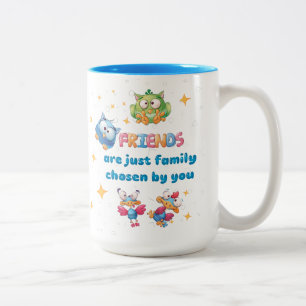 Caneca De Café Em Dois Tons Amigos São Escolhidos Pela Família.