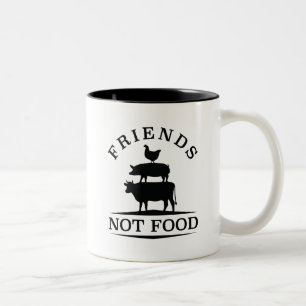 Caneca De Café Em Dois Tons Amigos sem Comida