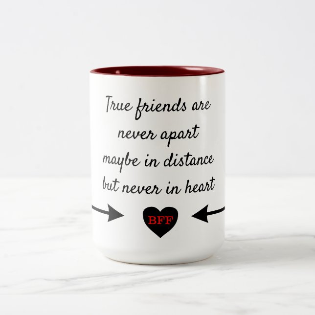Caneca De Café Em Dois Tons Amigos verdadeiros (Centro)