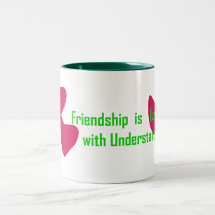 Caneca De Café Em Dois Tons Amizade