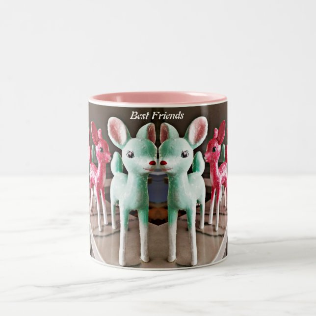 Caneca De Café Em Dois Tons Amizade entre Prancer e Vixen (Centro)