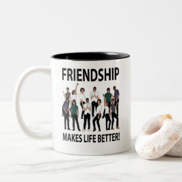 Caneca De Café Em Dois Tons Amizade Torna a Vida Melhor Amizade