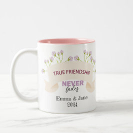 Caneca De Café Em Dois Tons Amizade Verdadeira Nunca Fora o Dia da Amizade