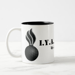 Caneca De Café Em Dois Tons Ammo IYAYAS Nome Personalizado Preto Branco