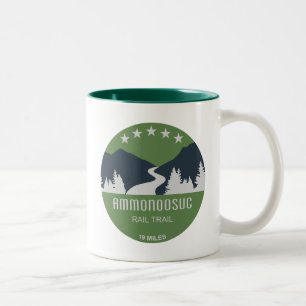 Caneca De Café Em Dois Tons Ammonoossus Rail Trail New Hampshire