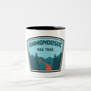 Caneca De Café Em Dois Tons Ammonoossus Rail Trail New Hampshire