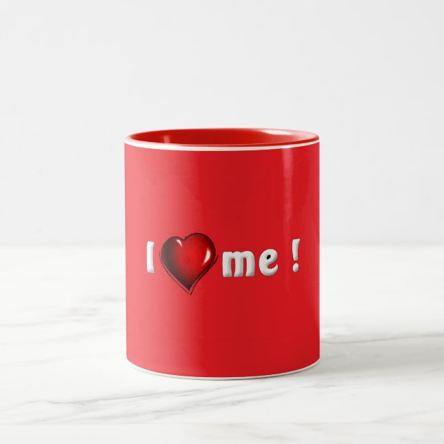Caneca De Café Em Dois Tons Amo-me - Confiança numa Taça (Centro)