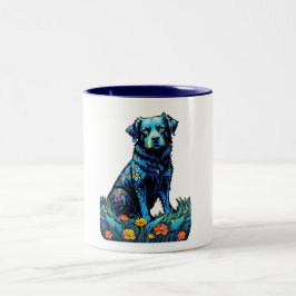 Caneca De Café Em Dois Tons Amo meu CACHORRO