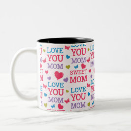 Caneca De Café Em Dois Tons Amo-te mãe