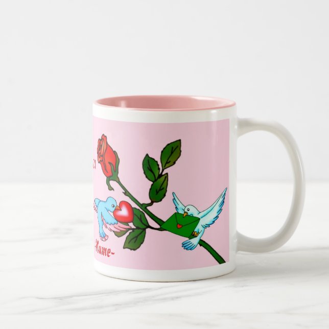 Caneca De Café Em Dois Tons Amo-Te Mug (Direita)