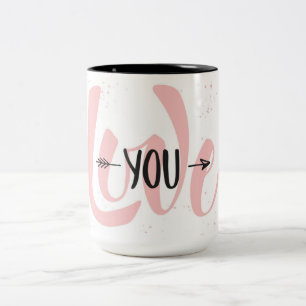 Caneca De Café Em Dois Tons Amo-Te Uma Tumba De Café De Duas Toneladas