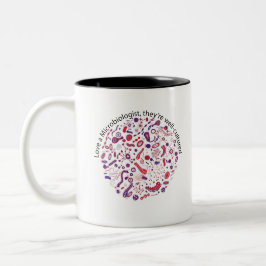 Caneca De Café Em Dois Tons Amo um Microbiologista