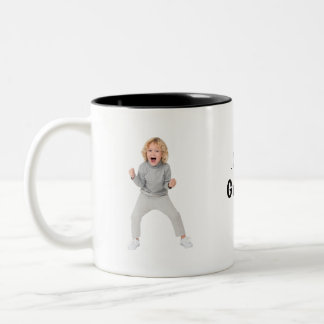 Caneca De Café Em Dois Tons Amo você avô foto personalizada nome