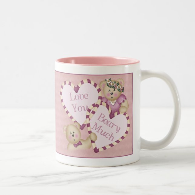 Caneca De Café Em Dois Tons Amo Você Beary Mug (Direita)