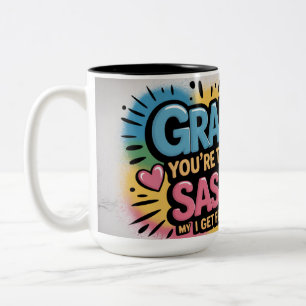 Caneca De Café Em Dois Tons Amo Você Vô – Arte de Rua
