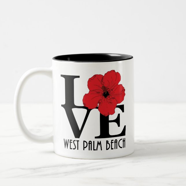 Caneca De Café Em Dois Tons AMO West Palm Beach 11oz (Esquerda)