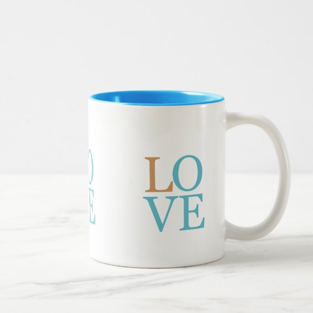 Caneca De Café Em Dois Tons Amor (Direita)