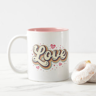 Caneca De Café Em Dois Tons Amor