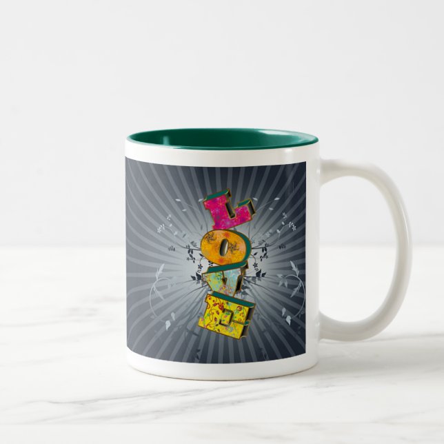 CANECA DE CAFÉ EM DOIS TONS AMOR (Direita)
