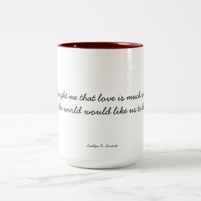 Caneca De Café Em Dois Tons Amor (Centro)