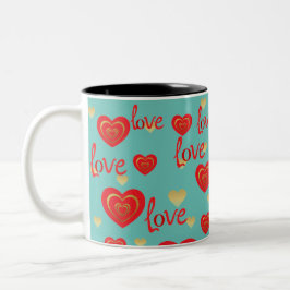 Caneca De Café Em Dois Tons amor