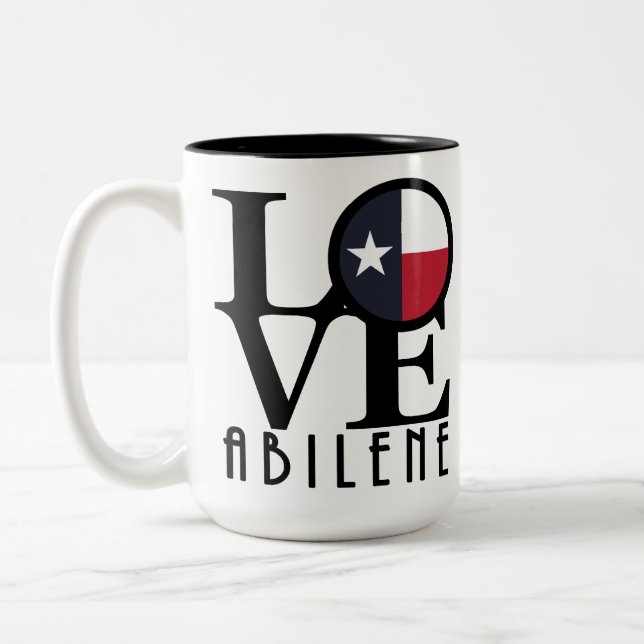 Caneca De Café Em Dois Tons AMOR Abilene 15oz (Esquerda)