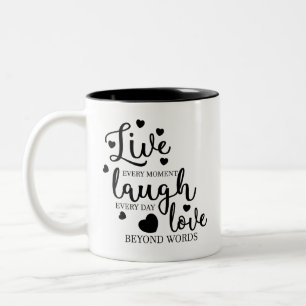 Caneca De Café Em Dois Tons Amor ao vivo
