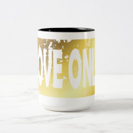 Caneca De Café Em Dois Tons Amor apenas T-Shirt