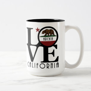 Caneca De Café Em Dois Tons AMOR Arcata California 15oz