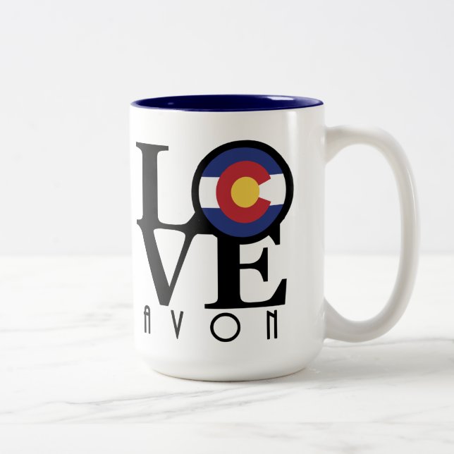 Caneca De Café Em Dois Tons AMOR Avon 15oz (Direita)