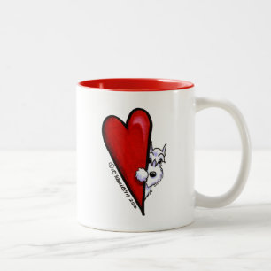 Caneca De Café Em Dois Tons Amor branco do Schnauzer