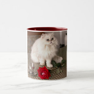 Caneca De Café Em Dois Tons Amor Cat I Mug - Personalizável