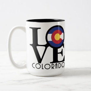 Caneca De Café Em Dois Tons AMOR Colorado 15oz