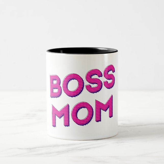 Caneca De Café Em Dois Tons Amor com a Mãe Chefe (Centro)