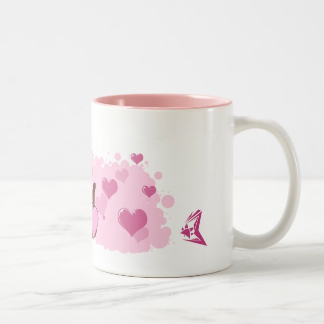 Caneca De Café Em Dois Tons Amor da doninha (Direita)