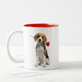 Caneca De Café Em Dois Tons Amor de Beagle