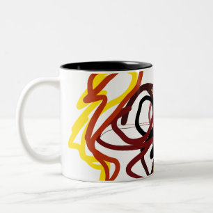 Caneca De Café Em Dois Tons Amor de esquilo de outono
