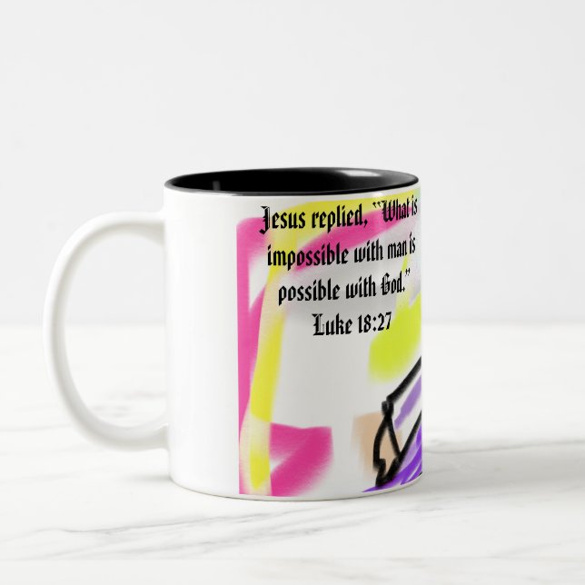 Caneca De Café Em Dois Tons amor de jesus (Esquerda)