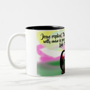 Caneca De Café Em Dois Tons amor de jesus