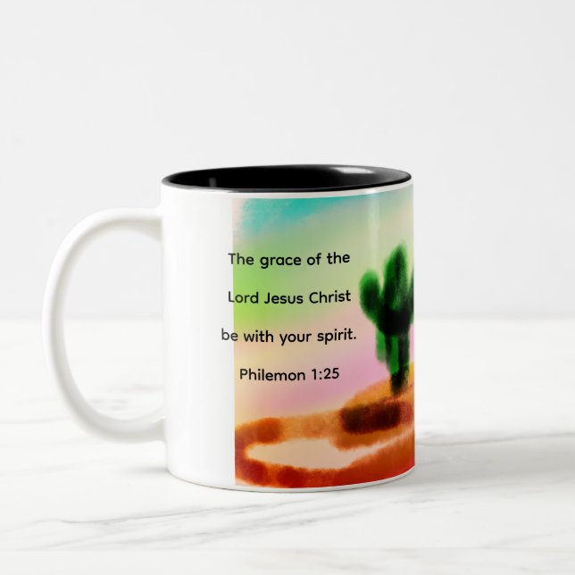 Caneca De Café Em Dois Tons amor de jesus  (Esquerda)