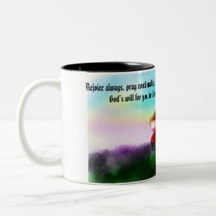 Caneca De Café Em Dois Tons amor de jesus aqui