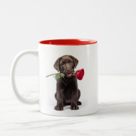 Caneca De Café Em Dois Tons Amor de Labrador