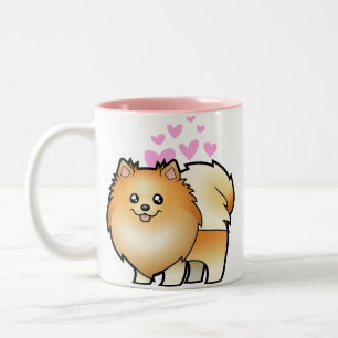 Caneca De Café Em Dois Tons Amor de Pomeranian