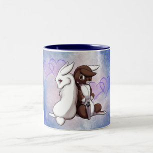 Caneca De Café Em Dois Tons Amor do coelho
