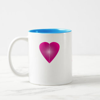 Caneca De Café Em Dois Tons Amor do coração
