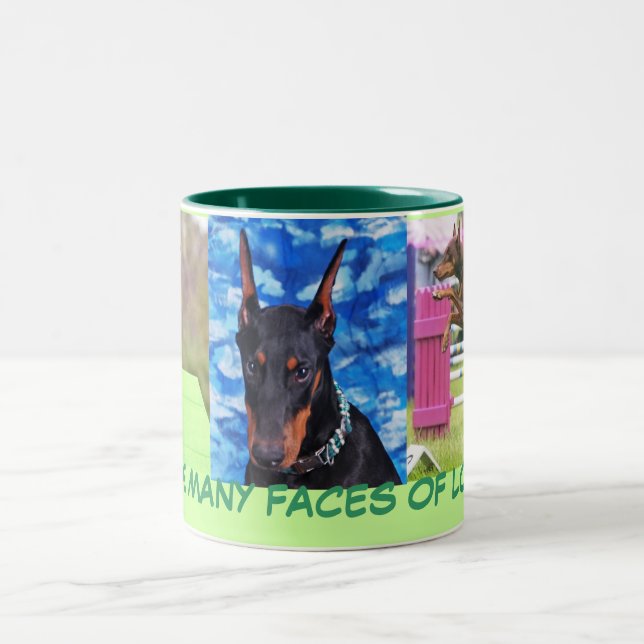 Caneca De Café Em Dois Tons Amor do Doberman (Centro)