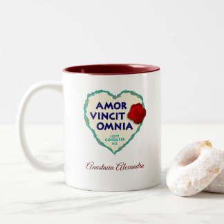 Caneca De Café Em Dois Tons Amor do Vincit Omnia