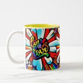 Caneca De Café Em Dois Tons Amor é Amor