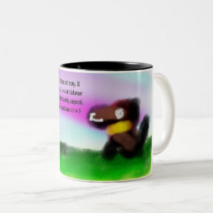 Caneca De Café Em Dois Tons amor e bondade